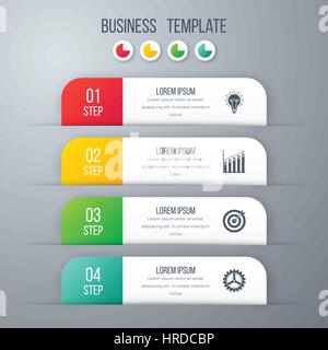 Infographics moderno modello con 4 opzioni. Illustrazione Vettoriale