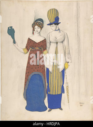 Leon Bakst - fantasie sur le costume moderne (1910) Foto Stock