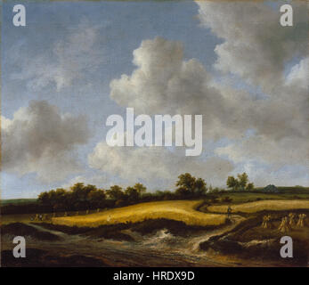 Jacob van Ruisdael - Paesaggio con una Wheatfield - 83.PA.278 - J. Paul Getty Museum Foto Stock