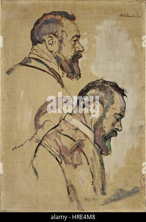 Emil Orlik Portraitstudien Ferdinand Hodler Foto Stock