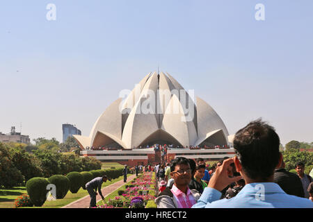 Il Tempio del Loto, New Delhi Bahai casa di culto Foto Stock