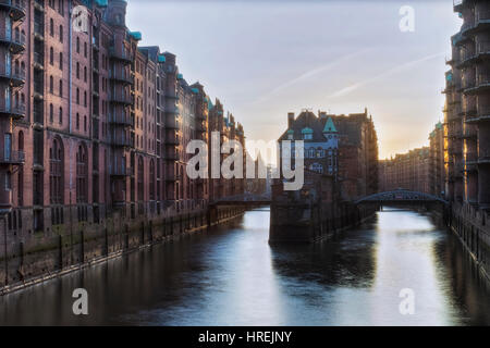 Distretto di magazzini, Amburgo, Germania, Europa Foto Stock