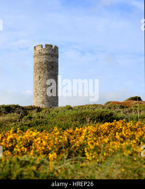 Torre di aringa a Langness, Isola di Man. Spazio per la copia Foto Stock