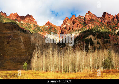 Maroon Bells, Aspen Colorado Foto Stock