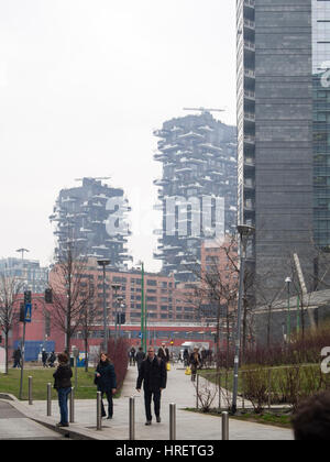 Porta Nuova quartiere di Milano durante la settimana della moda Foto Stock