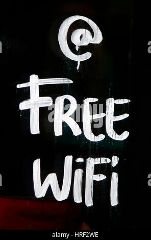 Das Logo der Marke/ il logo del marchio " Free Wifi', Berlino. Foto Stock