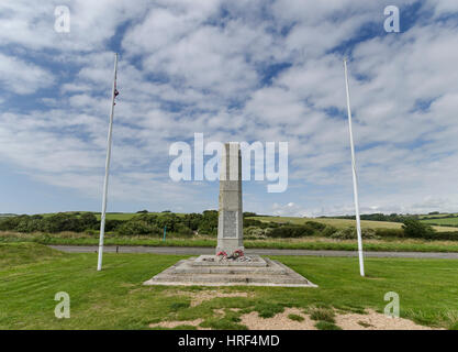 Monumento americano slapton sands devon Foto Stock