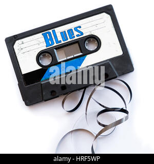 Blues generi musicali audio tape label Foto Stock