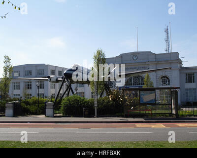 De Haviland Heron replica aereo Aeroporto fuori casa, Croydon, Surrey, England, Regno Unito Foto Stock