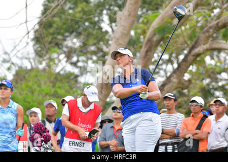 CHONBURI - 26 febbraio : Angela Stanford di stato unito in Honda LPGA Thailandia 2017 al Siam Country Club, Pattaya Old Course on February 26, 2017 in Foto Stock