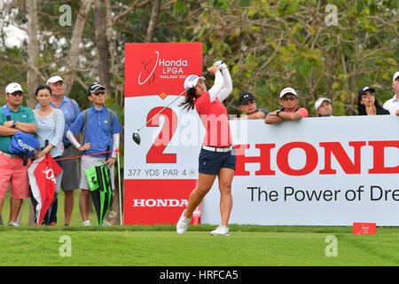 CHONBURI - 26 febbraio : Sei Young Kim della Repubblica della Corea in Honda LPGA Thailandia 2017 al Siam Country Club, Pattaya Old Course on February 26, 2017 Foto Stock