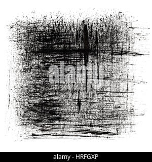 Inchiostro nero tratti isolati su uno sfondo bianco - lo spazio per il tuo testo Foto Stock