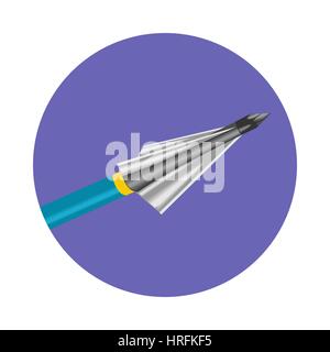 Bow freccia icona vettore un tipo piatto. Illustrazione Vettoriale