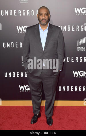 Westwood, California. 28 Feb, 2017. Mike Jackson assiste WGN America's "Underground" stagione due Premiere Screening al Regency Village Theatre il 28 febbraio 2017 a Westwood, California. | Verwendung weltweit/picture alliance Credit: dpa/Alamy Live News Foto Stock