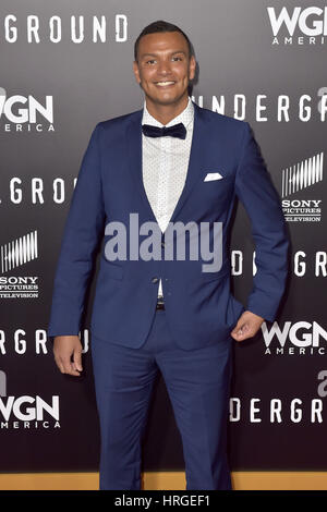 Westwood, California. 28 Feb, 2017. Detto Legue assiste WGN America's "Underground" stagione due Premiere Screening al Regency Village Theatre il 28 febbraio 2017 a Westwood, California. | Verwendung weltweit/picture alliance Credit: dpa/Alamy Live News Foto Stock