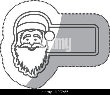 Le figure sticker poster santa claus icona Illustrazione Vettoriale