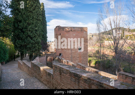 La torre del prigioniero nell'Alhambra in Spagna Foto Stock