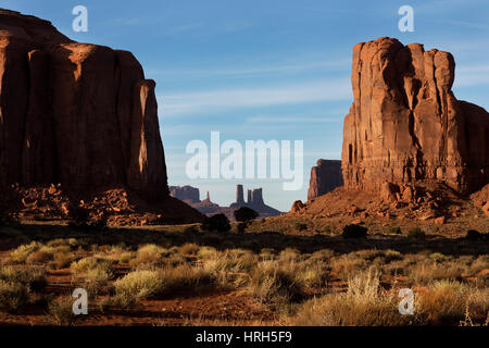 La Monument Valley, Tribal Park, Arizona, Stati Uniti d'America Foto Stock