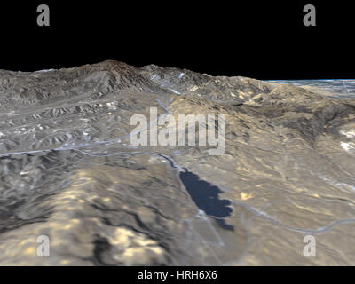 San Andreas anomalia, Landsat/immagine SRTM Foto Stock