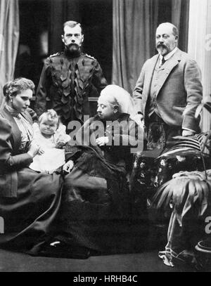 La regina Victoria e Tsar Nicholas II Foto Stock