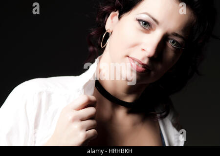 Modello rilasciato, Junge, attraktive Frau, 30 - giovani, donna attraente Foto Stock