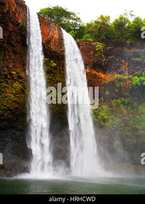 Cascate Wailua, Kauai, Hawaii Foto Stock