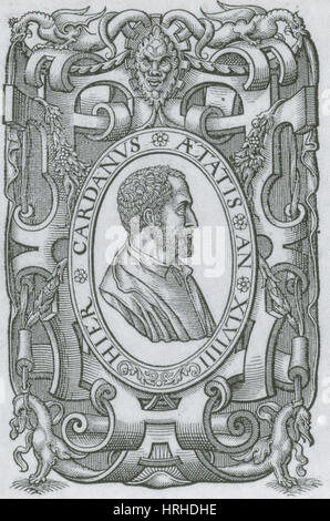 Girolamo Cardano, Matematico italiano Foto Stock