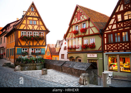 Rothenburg ob der Tauber, Germania Foto Stock