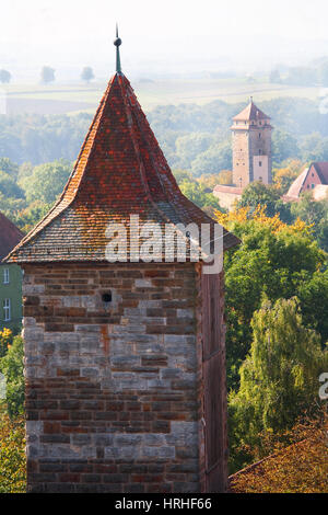 Rothenburg ob der Tauber, Germania Foto Stock