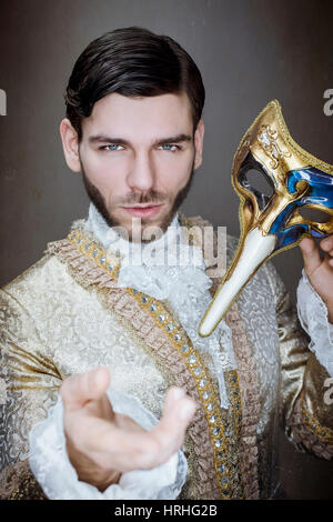 Casanova, Mann mit venezianischer Maske - Casanova, uomo con maschera Veneziana Foto Stock