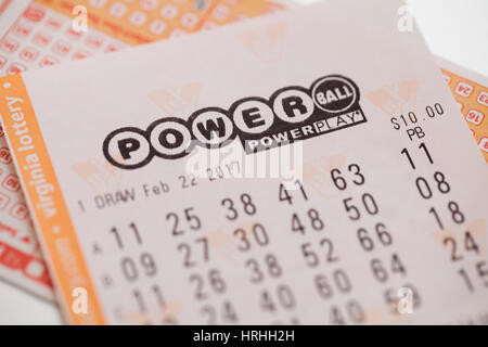 Power Ball biglietto della lotteria - USA Foto Stock
