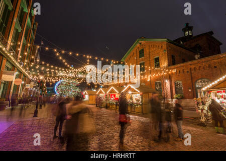 Toronto mercatino di Natale nel quartiere di distilleria, Toronto, Ontario, Canada, America del Nord Foto Stock