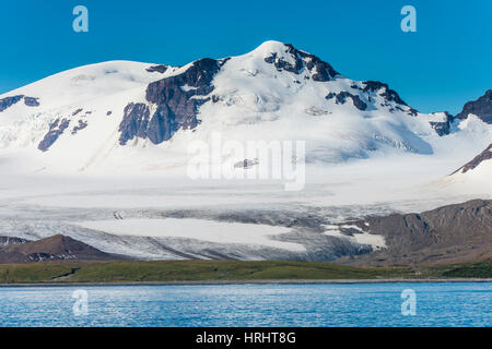 Bellissimo paesaggio glaciale di Salisbury Plain, Georgia del Sud Antartide Foto Stock