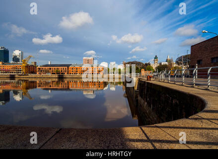 Vista di Puerto Madero, città di Buenos Aires, Provincia di Buenos Aires, Argentina Foto Stock