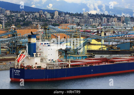 Banchine commerciali in North Vancouver, British Columbia, Canada, America del Nord Foto Stock