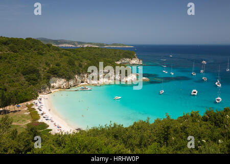 Spiaggia Voutoumi, Antipaxos, Isole Ionie, isole greche, Grecia Foto Stock