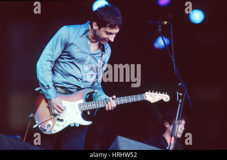 Mercury Rev effettuando al Glastonbury festival 1999, Somerset, Inghilterra, Regno Unito. Foto Stock