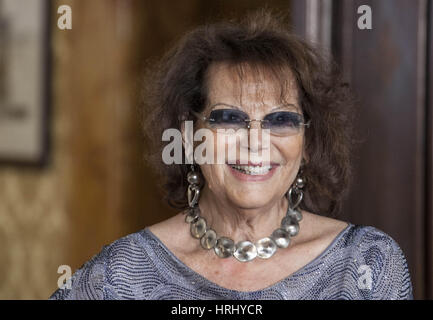 Claudia Cardinale , attrice italiana, Roma, Italia, 10 gennaio 2017 © Credito Raffaella Midiri/Sintesi/Alamy Stock Photo Foto Stock