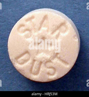 Polvere di Stelle pasticca di ecstasy, sintetico Mind-Altering Farmaco Foto Stock