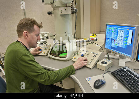 Microscopia Elettronica, Centro di nanomateriali funzionali Foto Stock