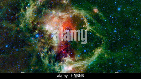 IC 1848, W5, Anima nebulosa embrione AKA Nebula Foto Stock