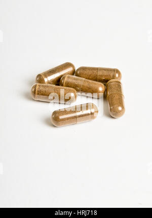 Radice di valeriana capsule Foto Stock