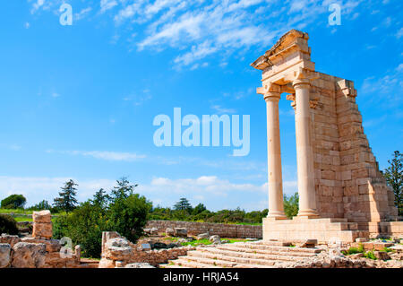 Le rovine del Santuario di Apollo Hylates - principali centri religiosi di antiche di Cipro e una delle più popolari località turistica Foto Stock