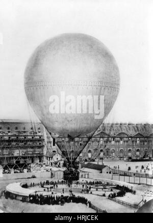 Henri Giffard il pallone frenato, 1878 Foto Stock