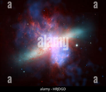 M82, NGC 3034, Cigar Galaxy, composito Foto Stock