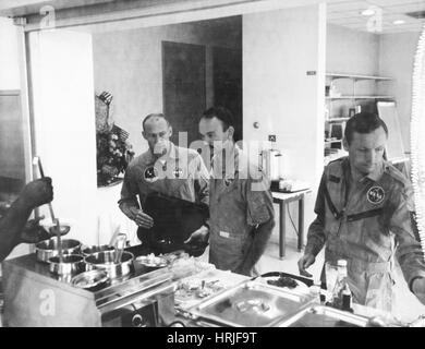Apollo 11 equipaggio, Postflight Debriefing, NASA Foto Stock