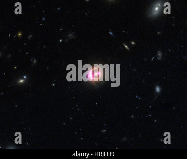 Quasar RX J1131, Supermassive Black Hole, composito Foto Stock