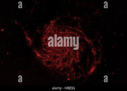 La girandola galassia M101, NGC 5457, infrarossi Foto Stock