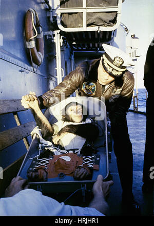 Prosciutto, prima di uno scimpanzé nello spazio, 1961 Foto Stock