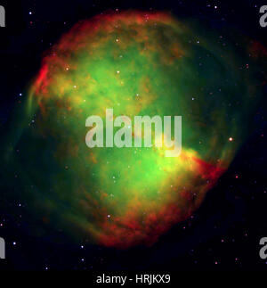 Dumbbell Nebula, M27, NGC 6853 Foto Stock